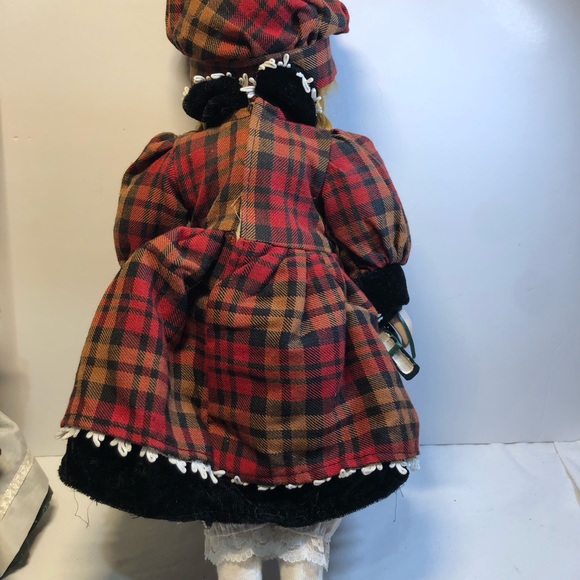 Vintage Porcelain Doll Plaid Tartan Dress - Picture 10 of 15